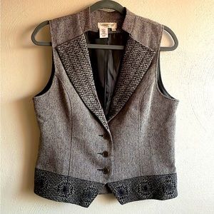 NWOT Coldwater Creek Beaded Blazer Vest Size S Womens